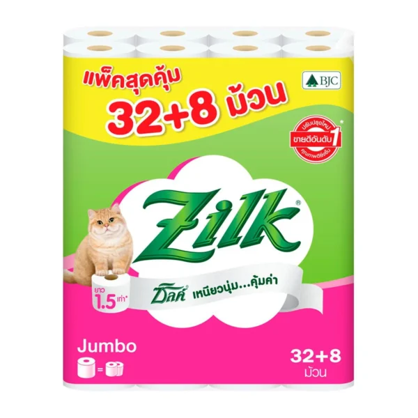 ซิลค์ จัมโบ้ กระดาษทิชชู่ x 32+8 ชิ้น